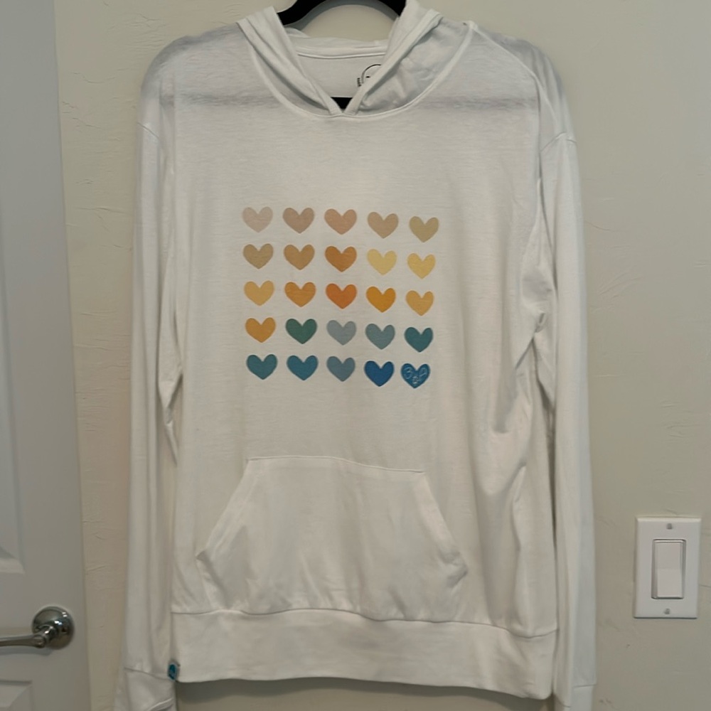 30A heart long sleeve hoodie size large
